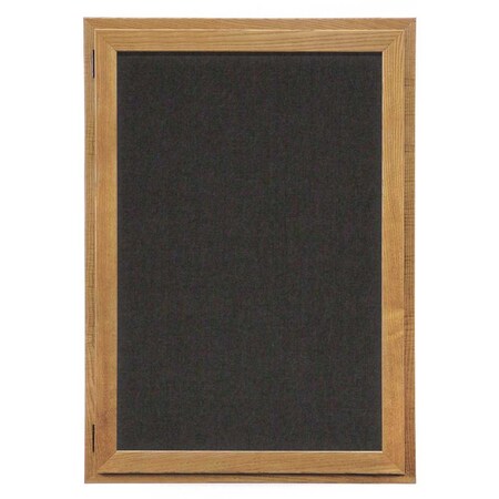 United Visual Products Outdoor Enclosed Combo Board, 72"x36", Blk Frame/Blk Porc & Dark Spruce UVCB7236ODB-BLKPORC-DRKSPR